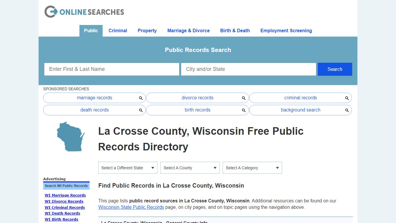 La Crosse County, Wisconsin Public Records Directory